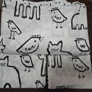 IKEA Black and White PURPURBRÄCKA King Duvet w/ 2 Pillowcases